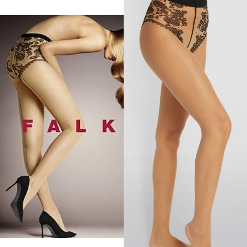 Sexy Hot🔥Falke women's 20 den sheer tights footed amazon floral size medium